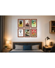 Pack Of 6 Laminated A4 Wall Posters | Spiritual, Motivational & Inspirational Designs | 250 GSM Photo Paper | Water-Resistant | Double-Sided Tape (F39442)