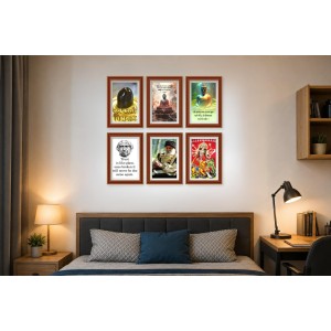 Pack Of 6 Laminated A4 Wall Posters | Spiritual, Motivational & Inspirational Designs | 250 GSM Photo Paper | Water-Resistant | Double-Sided Tape (F39442) Pack Of 6 Laminated A4 Wall Posters | Spiritual, Motivational & Inspirational Designs | 250 GSM Photo Paper | Water-Resistant | Double-Sided Tape (F39442)