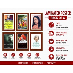 Pack Of 6 Laminated A4 Wall Posters | Spiritual, Motivational & Inspirational Designs | 250 GSM Photo Paper | Water-Resistant | Double-Sided Tape (F39384) Pack Of 6 Laminated A4 Wall Posters | Spiritual, Motivational & Inspirational Designs | 250 GSM Photo Paper | Water-Resistant | Double-Sided Tape (F39384)