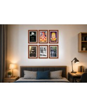 Pack Of 6 Laminated A4 Wall Posters | Spiritual, Motivational & Inspirational Designs | 250 GSM Photo Paper | Water-Resistant | Double-Sided Tape (F39122)
