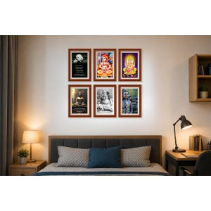 Pack Of 6 Laminated A4 Wall Posters | Spiritual, Motivational & Inspirational Designs | 250 GSM Photo Paper | Water-Resistant | Double-Sided Tape (F39122) Pack Of 6 Laminated A4 Wall Posters | Spiritual, Motivational & Inspirational Designs | 250 GSM Photo Paper | Water-Resistant | Double-Sided Tape (F39122)