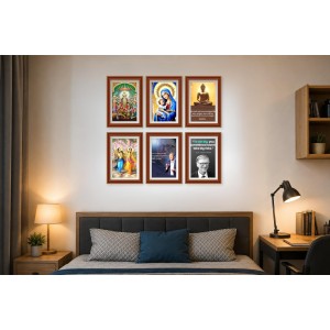 Pack Of 6 Laminated A4 Wall Posters | Spiritual, Motivational & Inspirational Designs | 250 GSM Photo Paper | Water-Resistant | Double-Sided Tape (F39070) Pack Of 6 Laminated A4 Wall Posters | Spiritual, Motivational & Inspirational Designs | 250 GSM Photo Paper | Water-Resistant | Double-Sided Tape (F39070)