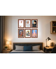 Pack Of 6 Laminated A4 Wall Posters | Spiritual, Motivational & Inspirational Designs | 250 GSM Photo Paper | Water-Resistant | Double-Sided Tape (F39267)