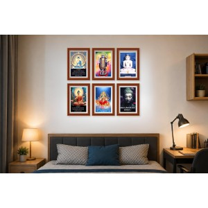 Pack Of 6 Laminated A4 Wall Posters | Spiritual, Motivational & Inspirational Designs | 250 GSM Photo Paper | Water-Resistant | Double-Sided Tape (F39150) Pack Of 6 Laminated A4 Wall Posters | Spiritual, Motivational & Inspirational Designs | 250 GSM Photo Paper | Water-Resistant | Double-Sided Tape (F39150)