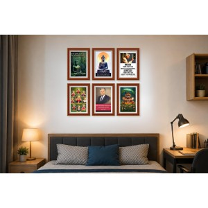 Pack Of 6 Laminated A4 Wall Posters | Spiritual, Motivational & Inspirational Designs | 250 GSM Photo Paper | Water-Resistant | Double-Sided Tape (F39450) Pack Of 6 Laminated A4 Wall Posters | Spiritual, Motivational & Inspirational Designs | 250 GSM Photo Paper | Water-Resistant | Double-Sided Tape (F39450)