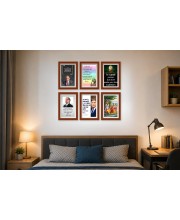 Pack Of 6 Laminated A4 Wall Posters | Spiritual, Motivational & Inspirational Designs | 250 GSM Photo Paper | Water-Resistant | Double-Sided Tape (F39040)