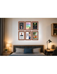 Pack Of 6 Laminated A4 Wall Posters | Spiritual, Motivational & Inspirational Designs | 250 GSM Photo Paper | Water-Resistant | Double-Sided Tape (F39040)