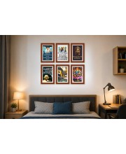 Pack Of 6 Laminated A4 Wall Posters | Spiritual, Motivational & Inspirational Designs | 250 GSM Photo Paper | Water-Resistant | Double-Sided Tape (F39140)