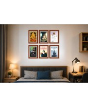 Pack Of 6 Laminated A4 Wall Posters | Spiritual, Motivational & Inspirational Designs | 250 GSM Photo Paper | Water-Resistant | Double-Sided Tape (F38979)