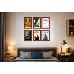 Pack Of 6 Laminated A4 Wall Posters | Spiritual, Motivational & Inspirational Designs | 250 GSM Photo Paper | Water-Resistant | Double-Sided Tape (F38979) Pack Of 6 Laminated A4 Wall Posters | Spiritual, Motivational & Inspirational Designs | 250 GSM Photo Paper | Water-Resistant | Double-Sided Tape (F38979)