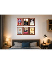 Pack Of 6 Laminated A4 Wall Posters | Spiritual, Motivational & Inspirational Designs | 250 GSM Photo Paper | Water-Resistant | Double-Sided Tape (F39216)