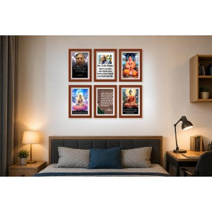 Pack Of 6 Laminated A4 Wall Posters | Spiritual, Motivational & Inspirational Designs | 250 GSM Photo Paper | Water-Resistant | Double-Sided Tape (F39133) Pack Of 6 Laminated A4 Wall Posters | Spiritual, Motivational & Inspirational Designs | 250 GSM Photo Paper | Water-Resistant | Double-Sided Tape (F39133)