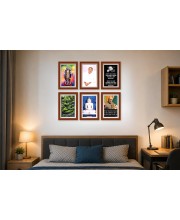 Pack Of 6 Laminated A4 Wall Posters | Spiritual, Motivational & Inspirational Designs | 250 GSM Photo Paper | Water-Resistant | Double-Sided Tape (F38974)