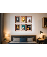 Pack Of 6 Laminated A4 Wall Posters | Spiritual, Motivational & Inspirational Designs | 250 GSM Photo Paper | Water-Resistant | Double-Sided Tape (F39210)