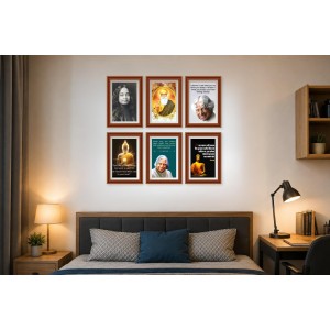 Pack Of 6 Laminated A4 Wall Posters | Spiritual, Motivational & Inspirational Designs | 250 GSM Photo Paper | Water-Resistant | Double-Sided Tape (F39210) Pack Of 6 Laminated A4 Wall Posters | Spiritual, Motivational & Inspirational Designs | 250 GSM Photo Paper | Water-Resistant | Double-Sided Tape (F39210)