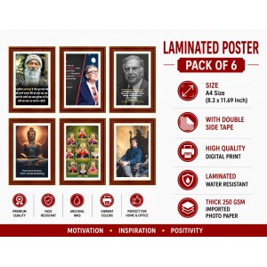 Pack Of 6 Laminated A4 Wall Posters | Spiritual, Motivational & Inspirational Designs | 250 GSM Photo Paper | Water-Resistant | Double-Sided Tape (F39354) Pack Of 6 Laminated A4 Wall Posters | Spiritual, Motivational & Inspirational Designs | 250 GSM Photo Paper | Water-Resistant | Double-Sided Tape (F39354)