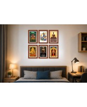 Pack Of 6 Laminated A4 Wall Posters | Spiritual, Motivational & Inspirational Designs | 250 GSM Photo Paper | Water-Resistant | Double-Sided Tape (F39175)
