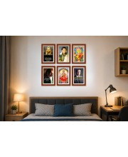 Pack Of 6 Laminated A4 Wall Posters | Spiritual, Motivational & Inspirational Designs | 250 GSM Photo Paper | Water-Resistant | Double-Sided Tape (F39208)