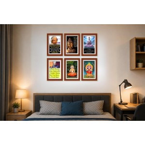 Pack Of 6 Laminated A4 Wall Posters | Spiritual, Motivational & Inspirational Designs | 250 GSM Photo Paper | Water-Resistant | Double-Sided Tape (F39189) Pack Of 6 Laminated A4 Wall Posters | Spiritual, Motivational & Inspirational Designs | 250 GSM Photo Paper | Water-Resistant | Double-Sided Tape (F39189)