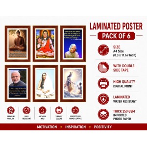 Pack Of 6 Laminated A4 Wall Posters | Spiritual, Motivational & Inspirational Designs | 250 GSM Photo Paper | Water-Resistant | Double-Sided Tape (F39197) Pack Of 6 Laminated A4 Wall Posters | Spiritual, Motivational & Inspirational Designs | 250 GSM Photo Paper | Water-Resistant | Double-Sided Tape (F39197)