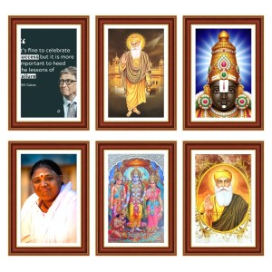 Pack Of 6 Laminated A4 Wall Posters | Spiritual, Motivational & Inspirational Designs | 250 GSM Photo Paper | Water-Resistant | Double-Sided Tape (F38995)