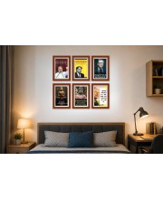 Pack Of 6 Laminated A4 Wall Posters | Spiritual, Motivational & Inspirational Designs | 250 GSM Photo Paper | Water-Resistant | Double-Sided Tape (F39368)