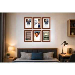 Pack Of 6 Laminated A4 Wall Posters | Spiritual, Motivational & Inspirational Designs | 250 GSM Photo Paper | Water-Resistant | Double-Sided Tape (F39051)
