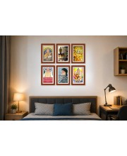 Pack Of 6 Laminated A4 Wall Posters | Spiritual, Motivational & Inspirational Designs | 250 GSM Photo Paper | Water-Resistant | Double-Sided Tape (F39148)
