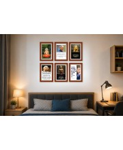 Pack Of 6 Laminated A4 Wall Posters | Spiritual, Motivational & Inspirational Designs | 250 GSM Photo Paper | Water-Resistant | Double-Sided Tape (F39287)