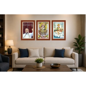 Pack Of 6 Laminated A4 Wall Posters | Spiritual, Motivational & Inspirational Designs | 250 GSM Photo Paper | Water-Resistant | Double-Sided Tape (F39324)