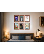Pack Of 6 Laminated A4 Wall Posters | Spiritual, Motivational & Inspirational Designs | 250 GSM Photo Paper | Water-Resistant | Double-Sided Tape (F39066)