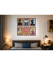 Pack Of 6 Laminated A4 Wall Posters | Spiritual, Motivational & Inspirational Designs | 250 GSM Photo Paper | Water-Resistant | Double-Sided Tape (F38955)