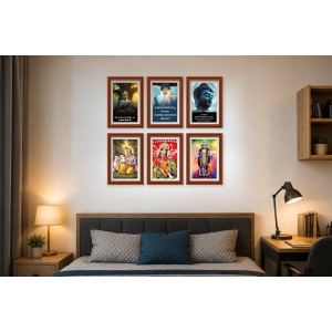 Pack Of 6 Laminated A4 Wall Posters | Spiritual, Motivational & Inspirational Designs | 250 GSM Photo Paper | Water-Resistant | Double-Sided Tape (F38955) Pack Of 6 Laminated A4 Wall Posters | Spiritual, Motivational & Inspirational Designs | 250 GSM Photo Paper | Water-Resistant | Double-Sided Tape (F38955)