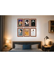 Pack Of 6 Laminated A4 Wall Posters | Spiritual, Motivational & Inspirational Designs | 250 GSM Photo Paper | Water-Resistant | Double-Sided Tape (F39379)