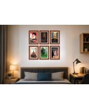 Pack Of 6 Laminated A4 Wall Posters | Spiritual, Motivational & Inspirational Designs | 250 GSM Photo Paper | Water-Resistant | Double-Sided Tape (F39431)