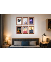 Pack Of 6 Laminated A4 Wall Posters | Spiritual, Motivational & Inspirational Designs | 250 GSM Photo Paper | Water-Resistant | Double-Sided Tape (F39100)