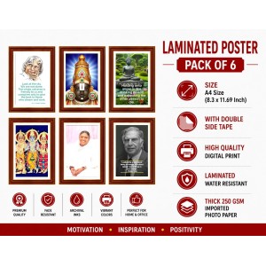 Pack Of 6 Laminated A4 Wall Posters | Spiritual, Motivational & Inspirational Designs | 250 GSM Photo Paper | Water-Resistant | Double-Sided Tape (F39036) Pack Of 6 Laminated A4 Wall Posters | Spiritual, Motivational & Inspirational Designs | 250 GSM Photo Paper | Water-Resistant | Double-Sided Tape (F39036)