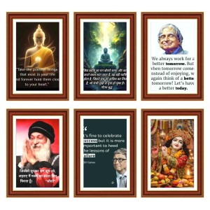Pack Of 6 Laminated A4 Wall Posters | Spiritual, Motivational & Inspirational Designs | 250 GSM Photo Paper | Water-Resistant | Double-Sided Tape (F39168) Pack Of 6 Laminated A4 Wall Posters | Spiritual, Motivational & Inspirational Designs | 250 GSM Photo Paper | Water-Resistant | Double-Sided Tape (F39168)