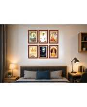 Pack Of 6 Laminated A4 Wall Posters | Spiritual, Motivational & Inspirational Designs | 250 GSM Photo Paper | Water-Resistant | Double-Sided Tape (F39352)