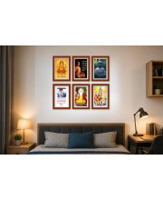 Pack Of 6 Laminated A4 Wall Posters | Spiritual, Motivational & Inspirational Designs | 250 GSM Photo Paper | Water-Resistant | Double-Sided Tape (F39230)