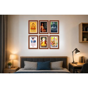 Pack Of 6 Laminated A4 Wall Posters | Spiritual, Motivational & Inspirational Designs | 250 GSM Photo Paper | Water-Resistant | Double-Sided Tape (F39230) Pack Of 6 Laminated A4 Wall Posters | Spiritual, Motivational & Inspirational Designs | 250 GSM Photo Paper | Water-Resistant | Double-Sided Tape (F39230)