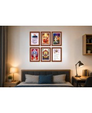 Pack Of 6 Laminated A4 Wall Posters | Spiritual, Motivational & Inspirational Designs | 250 GSM Photo Paper | Water-Resistant | Double-Sided Tape (F39121)