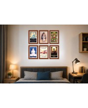 Pack Of 6 Laminated A4 Wall Posters | Spiritual, Motivational & Inspirational Designs | 250 GSM Photo Paper | Water-Resistant | Double-Sided Tape (F39405)