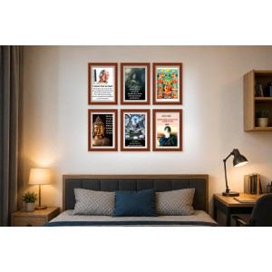Pack Of 6 Laminated A4 Wall Posters | Spiritual, Motivational & Inspirational Designs | 250 GSM Photo Paper | Water-Resistant | Double-Sided Tape (F39114) Pack Of 6 Laminated A4 Wall Posters | Spiritual, Motivational & Inspirational Designs | 250 GSM Photo Paper | Water-Resistant | Double-Sided Tape (F39114)