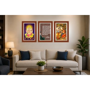 Pack Of 6 Laminated A4 Wall Posters | Spiritual, Motivational & Inspirational Designs | 250 GSM Photo Paper | Water-Resistant | Double-Sided Tape (F39327)