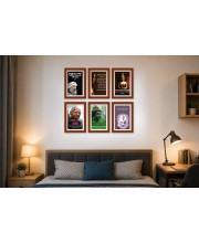 Pack Of 6 Laminated A4 Wall Posters | Spiritual, Motivational & Inspirational Designs | 250 GSM Photo Paper | Water-Resistant | Double-Sided Tape (F39453)