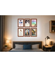 Pack Of 6 Laminated A4 Wall Posters | Spiritual, Motivational & Inspirational Designs | 250 GSM Photo Paper | Water-Resistant | Double-Sided Tape (F39309)