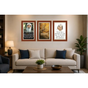 Pack Of 6 Laminated A4 Wall Posters | Spiritual, Motivational & Inspirational Designs | 250 GSM Photo Paper | Water-Resistant | Double-Sided Tape (F39296)