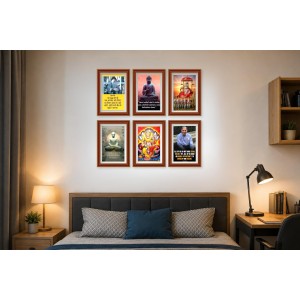 Pack Of 6 Laminated A4 Wall Posters | Spiritual, Motivational & Inspirational Designs | 250 GSM Photo Paper | Water-Resistant | Double-Sided Tape (F39191) Pack Of 6 Laminated A4 Wall Posters | Spiritual, Motivational & Inspirational Designs | 250 GSM Photo Paper | Water-Resistant | Double-Sided Tape (F39191)