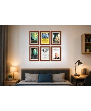 Pack Of 6 Laminated A4 Wall Posters | Spiritual, Motivational & Inspirational Designs | 250 GSM Photo Paper | Water-Resistant | Double-Sided Tape (F39098)